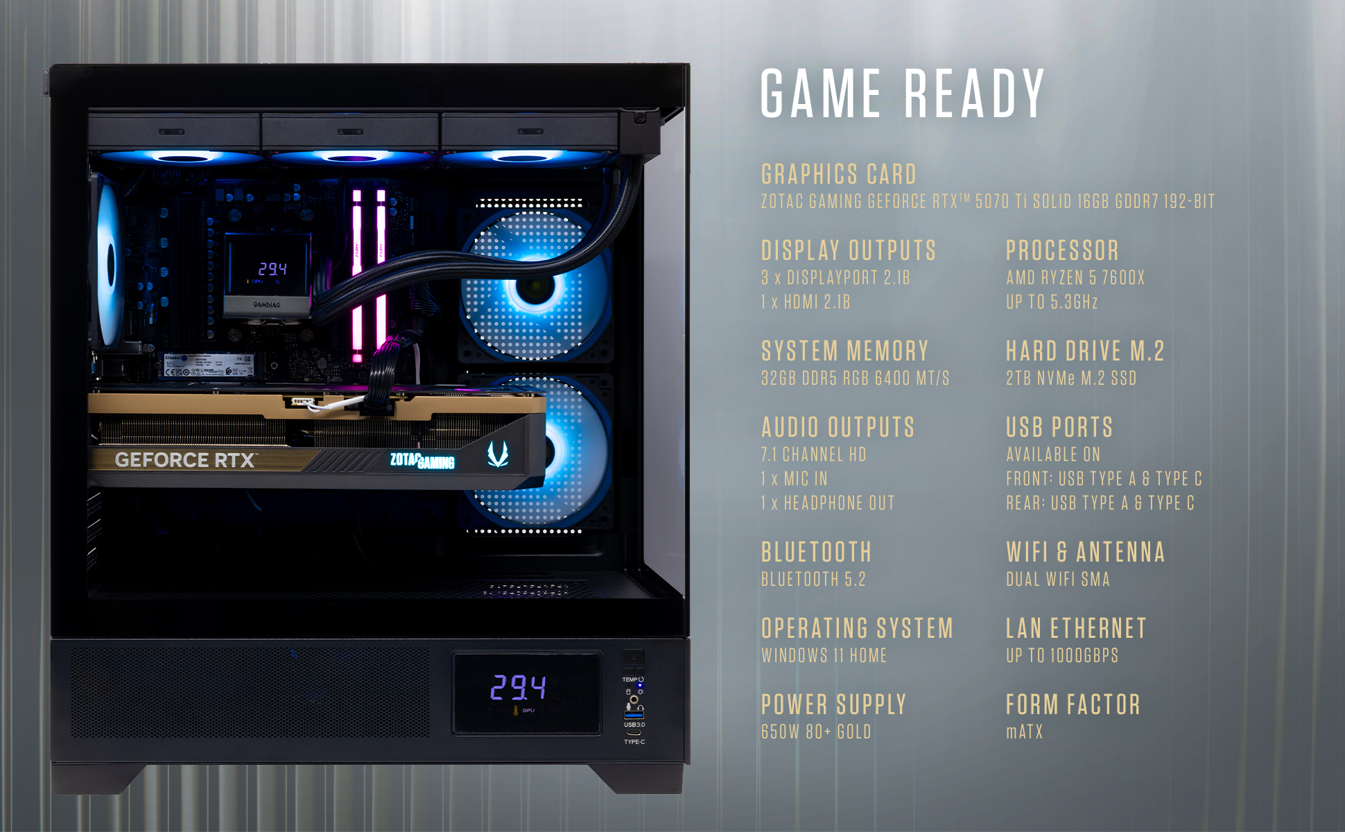 ZOTAC MEK AI-Enhanced Gaming PC Desktop Computer - NVIDIA